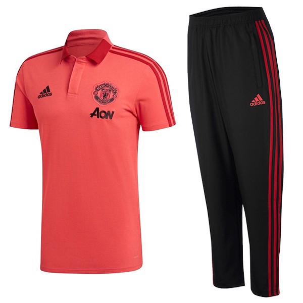 Polo Manchester United Conjunto Completo 2018/19 Rojo